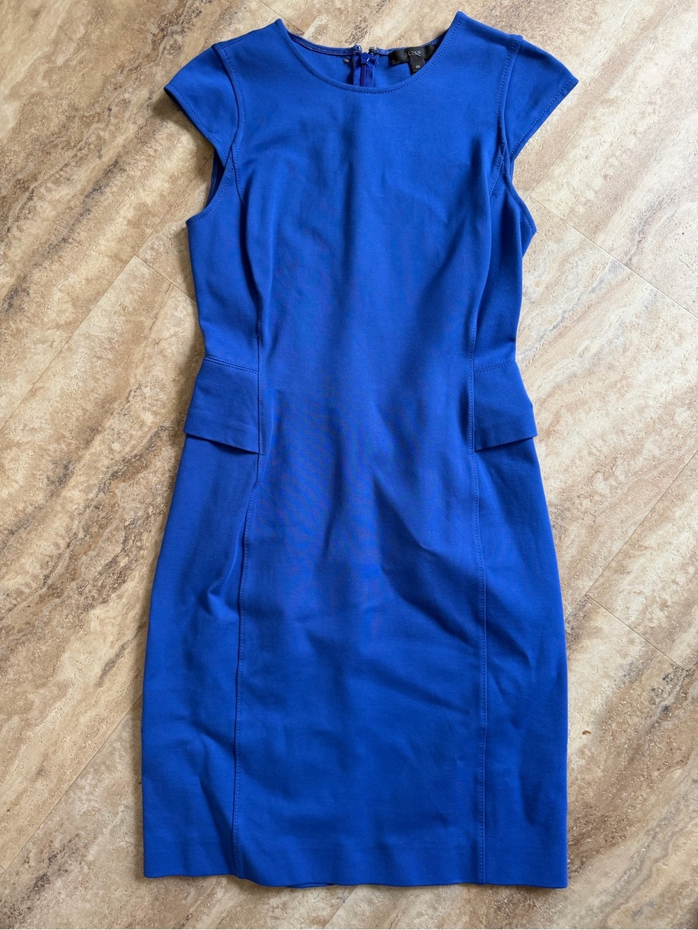 J. Crew Royal Blue Cap-Sleeve Sheath Dress